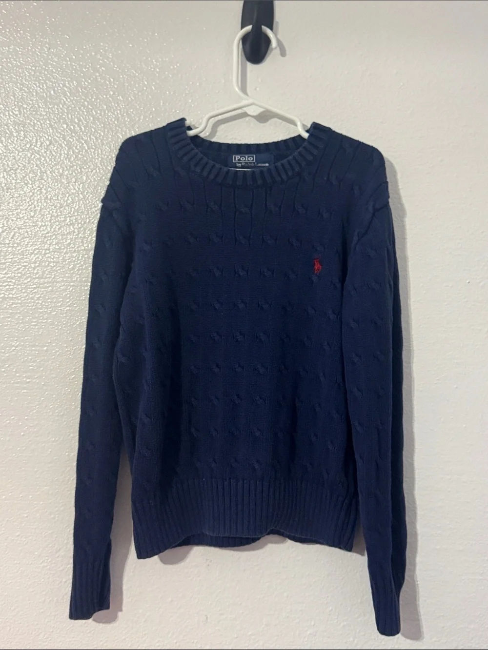 Authentic Polo Ralph Lauren signature designer boys cable knit sweater sz S